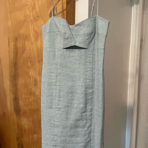 Mango Cut Out Linen Blend Dress - Picture 7 of 11